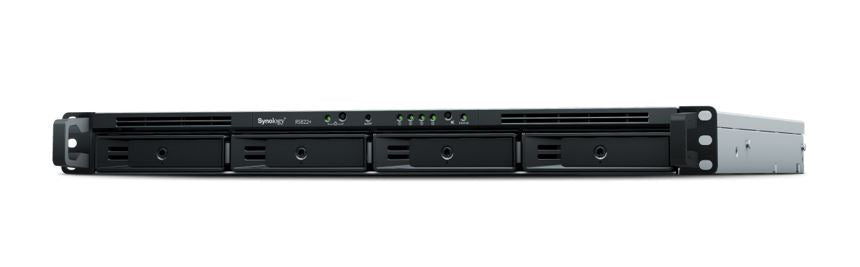 Synology RackStation RS822RP+ 4-Bay 1U AMD Ryzen V1500B 2GB DDR4 2xSlots Hot Swappable 4x1GbE 2xUSB3.2 WOL WOW Power redundant 3yr WTY