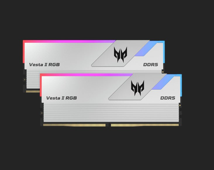 Predator Vesta II DDR5 6000 MHz 32GB (16GB*2) 1R*8 PC5 6000 CL36-45-45-96 Supports XMP 3.0 & EXPO Silver BL.9BWWR.653