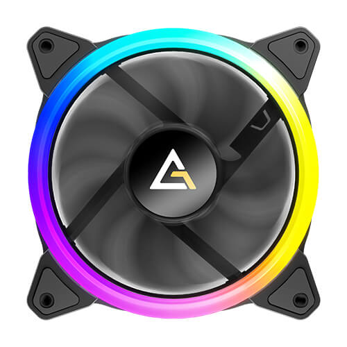 Antec Neon 12CM ARGB 3 Pack + Controller - Full Spectrum ARGB Spiral Visual appealing & Heat dissipation, Hydraulic, 4P PWN, 3P PWR, 120mm Case Fan