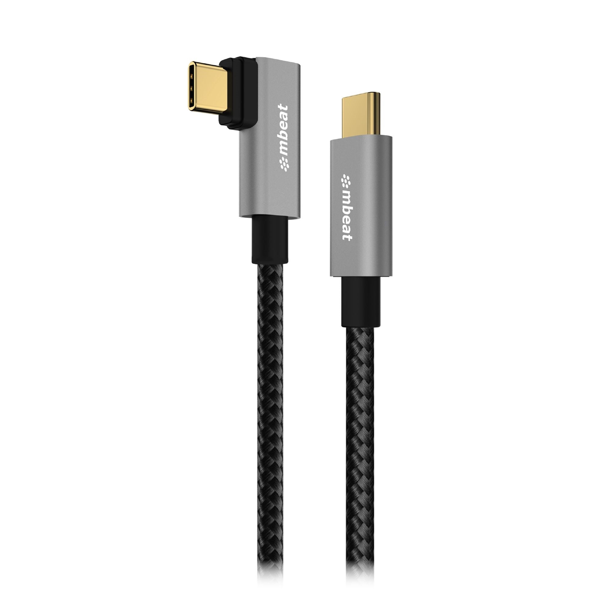 mbeat Tough Link 1.8m L-Shape USB 3.2 Gen2 USB-C Cable - Space Grey Data Transfer Rate: Maximum 10Gbps Video Resolution: Maximum 4K/60Hz Weight 85g