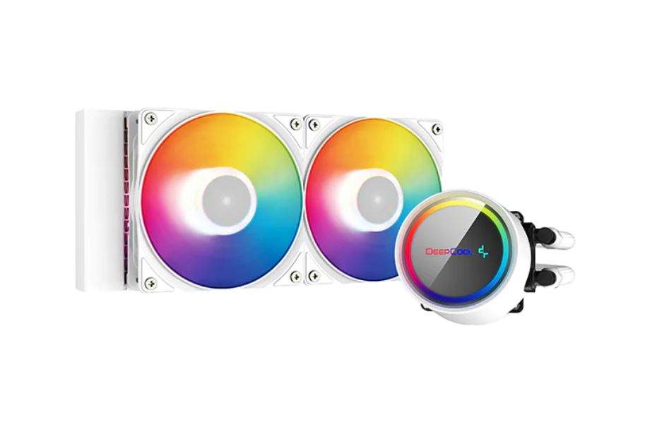 DeepCool Gammaxx L240 A-RGB White (1700 bracket Included) 2 x ARGB PWM Fans, Anti-Leak, Intel LGA2066/2011-v3/2011/1700/1200/1151/1150/1155 AM5/AM4