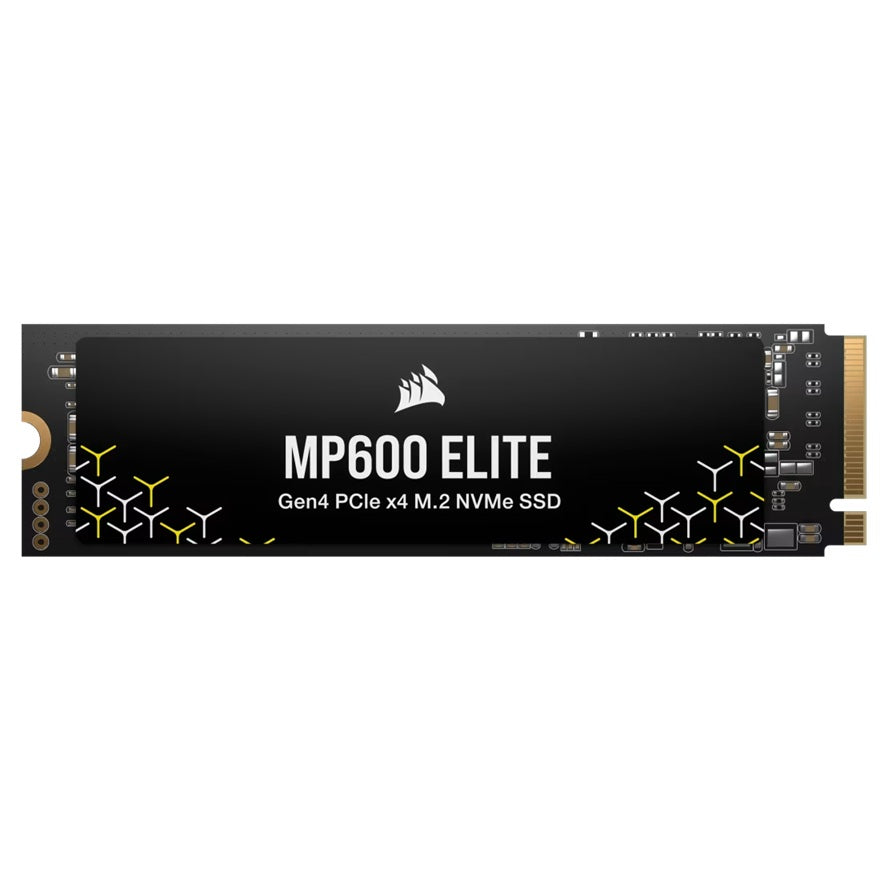 Corsair MP600 ELITE 2TB PCIe Gen4 x4 NVMe 1.4 M.2 SSD, M.2 2280, PCIe 4.0, 7000 MB/s read, 6500 MB/s write, 3D TLC NAND, Windows/Mac compatible