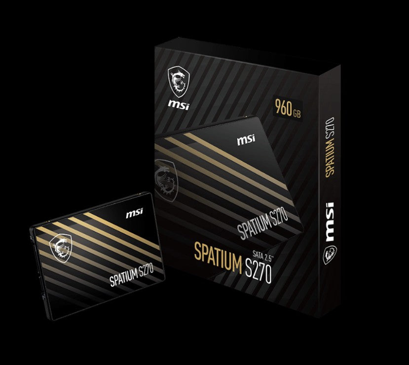MSI SPATIUM S270 SATA 2.5' 960GB, PHISON S11, 3D NAND, SATA III 6Gbps, Sequential Read up to 500MB/s, Sequential Write up to 450MB/s, 250 TBW, 5Y WTY