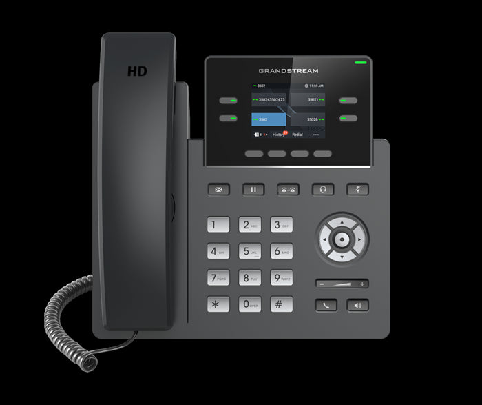*LS* Grandstream GRP2612P 4 Line IP Phone, 2 SIP Accounts, 320x240 Colour Screen, HD Audio, Powerable Via POE