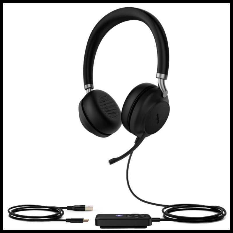 Yealink UH38 Dual Mode USB and Bluetooth Headset, USB-A,Teams 0 Controller with Built-In Battery Dual Noise-Canceling Mics, Busy Light, *LS* EOL