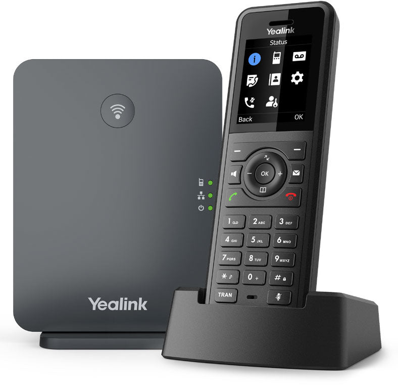 Yealink W77P High-Performance IP DECT Solution including W57R Rugged Handset And W70B Base Station, Up To 20 Simultaneous 0s, Noise Cancellation