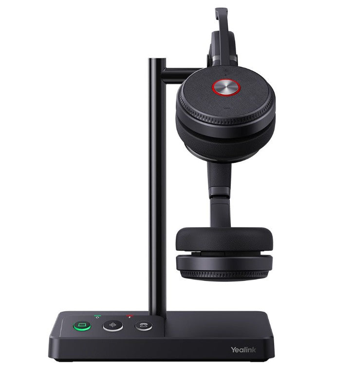 Yealink WH62 Dual UC DECT Wireless Headset, Busylight On Headset, Leather Ear Cushions, Microsoft Teams & UC Certified,Noise Killer, HD voice, 2Mics