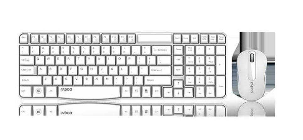 RAPOO 9900M Multi-mode Wireless Ultra-slim Keyboard & Mouse - Bluetooth 4.0, 2.4G Multi-Mode Switch, Ultra-Slim Keys, Adjustable DPI