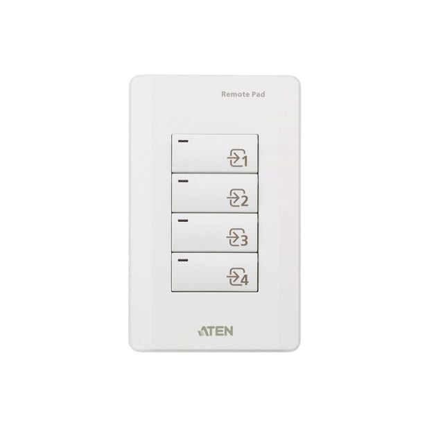 Aten VPK104 4-Key Contact Closure Remote Pad for VP1420/VP1421 Presentation Matrix Switches. Led lights, Engraved button