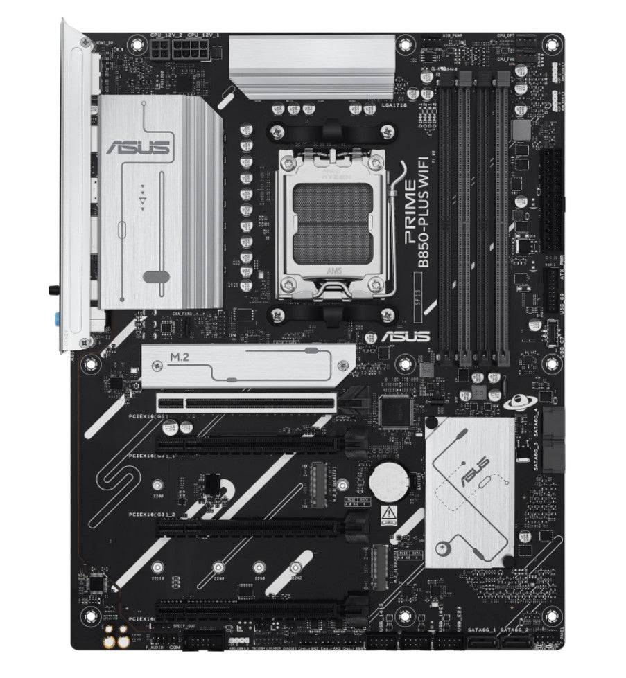 ASUS AMD B850 PRIME B850-PLUS WIFI-CSM (AM5) ATX Motherboard, DDR5, Max 256GB, 1 x PCIe 5.0 x16 slot, 4 x SATA