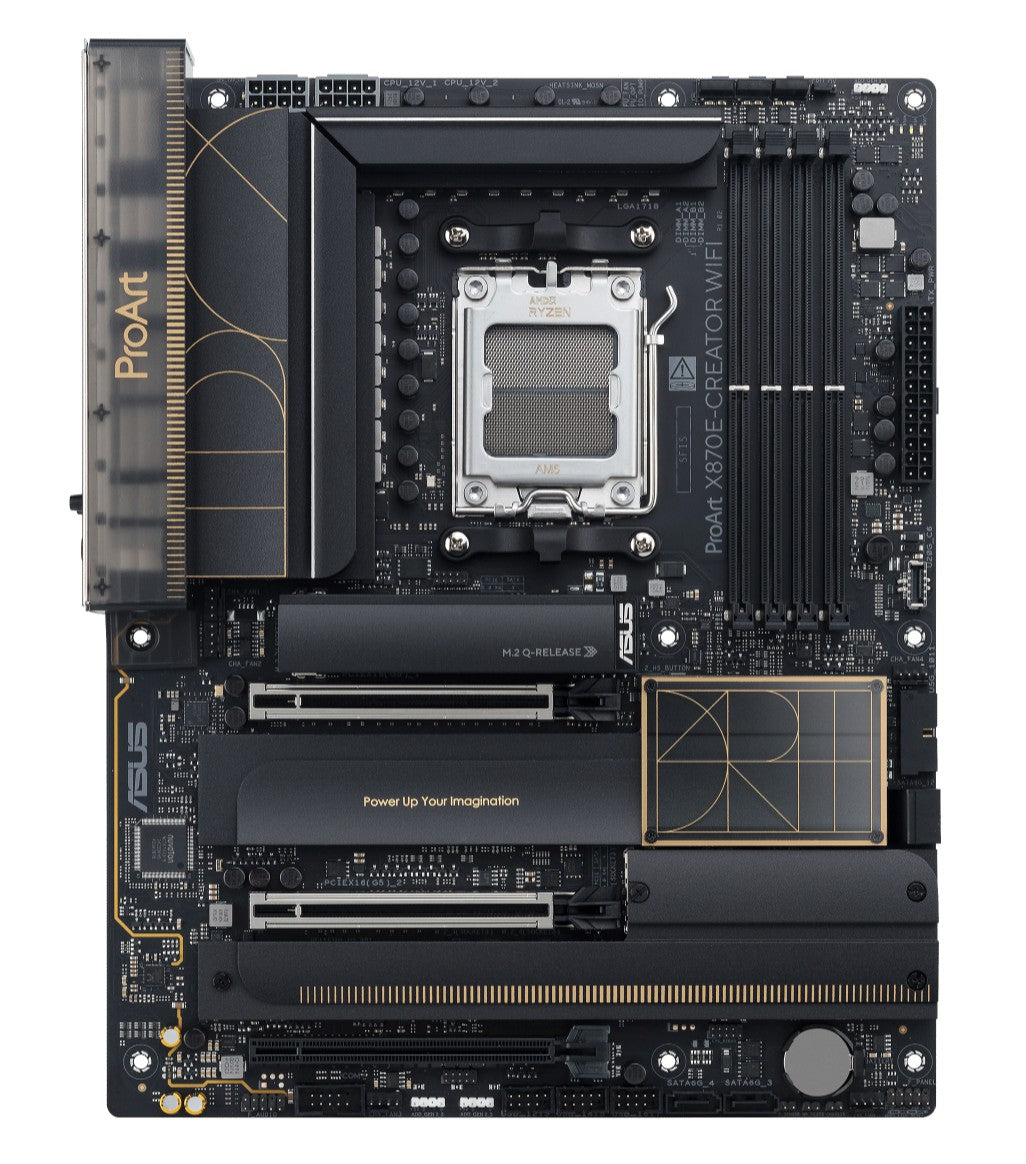ASUS AMD ProArt X870E-CREATOR WIFI (AM5) ATX Motherboard, DDR5 192GB, 2 x PCIe 5.0 x16 slots, 4 x M.2 slots , 4 x SATA, AQtion 10Gb Ethernet