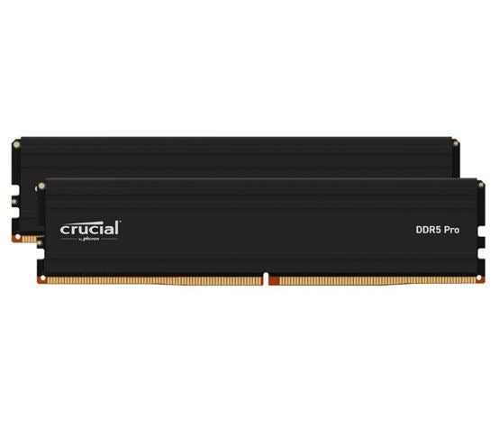 Crucial Pro 64GB (2x32GB) DDR5 UDIMM 5600MHz CL46 Black Heat Spreader Support Intel XMP AMD Ryzen Desktop PC Gaming Memory