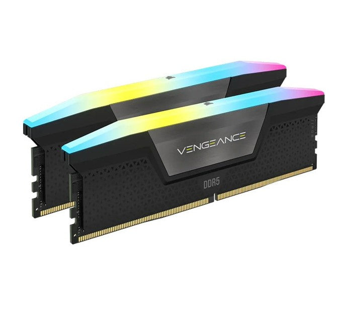 Corsair Vengeance RGB 64GB (2x32GB) DDR5 UDIMM 6400MHz C32 1.35V Desktop Gaming Memory Black
