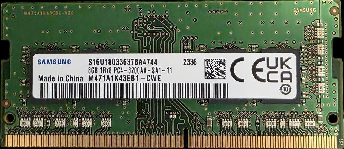 OEM 8GB (1x8GB) DDR5 SODIMM 5600MHz C46 1.1V Notebook Laptop Memory (ex-demo) similar to Crucial MECD5-1X8G56