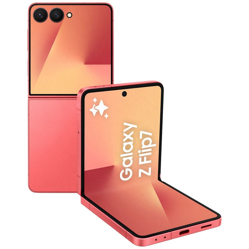 Samsung Galaxy Z Flip7 5G 256GB - Coral Red *AU STOCK*, 6.9', Full HD+, 120Hz, 12GB/256GB, 50MP/10MP, Single+ eSIM, 4300mAh, 2 Years Warranty
