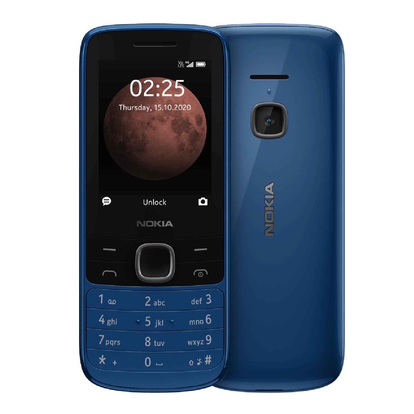 Nokia 225 4G 128MB - Classic Blue (1GF025FPG2L10)*AU STOCK*, 2.4' , 64MB/128MB, 0.3MP, Dual SIM, 1150mAh Removable, Bluetooth v5.0, 2 Years Warranty