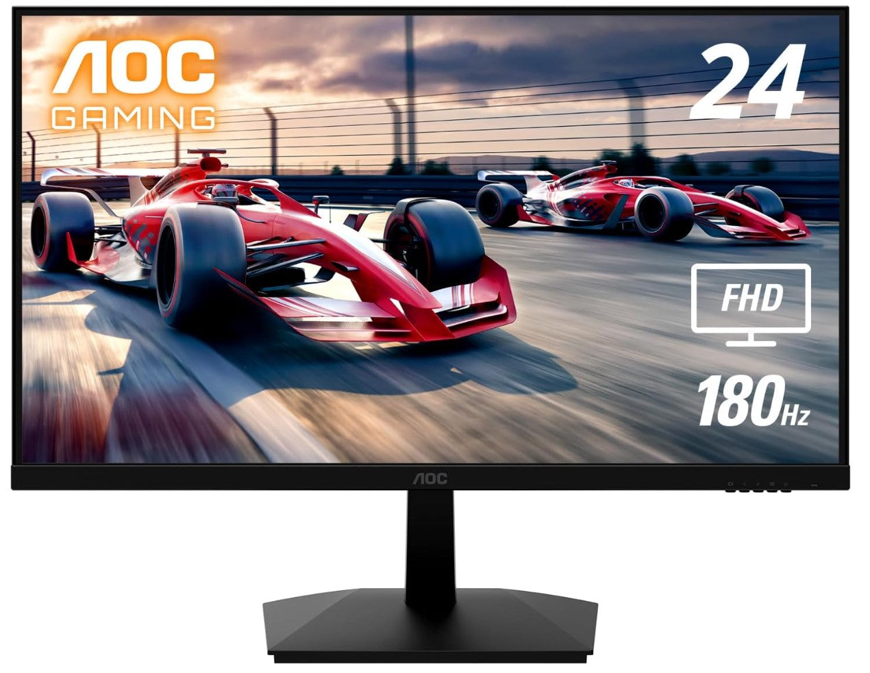 AOC 23.8' 24G15N 180hz, 1ms, FHD 1080, HDR Mode, AdaptiveSync VA, 300 Cd/m2, HDMI 2.0, Display Port 1.4. Gaming Monitor (LS)
