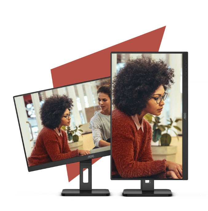 AOC 27' IPS, 4ms, FHD 1920 × 1080, Adaptive Sync, Border less, Height Adjustable Stand, VESA 100X100m, Speakers HDMI, DP, VGA Office Monitor