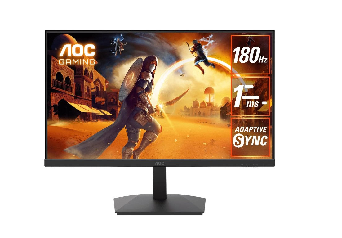 AOC 27' 180hz 1ms VA, FHD 1080 Adaptive Sync, 300 cd/m2, HDMI 2.0, DP 1.4, Line in & Earphone x 1, VESA 100mm, Flicker FREE Low Blue, Gaming Monitor