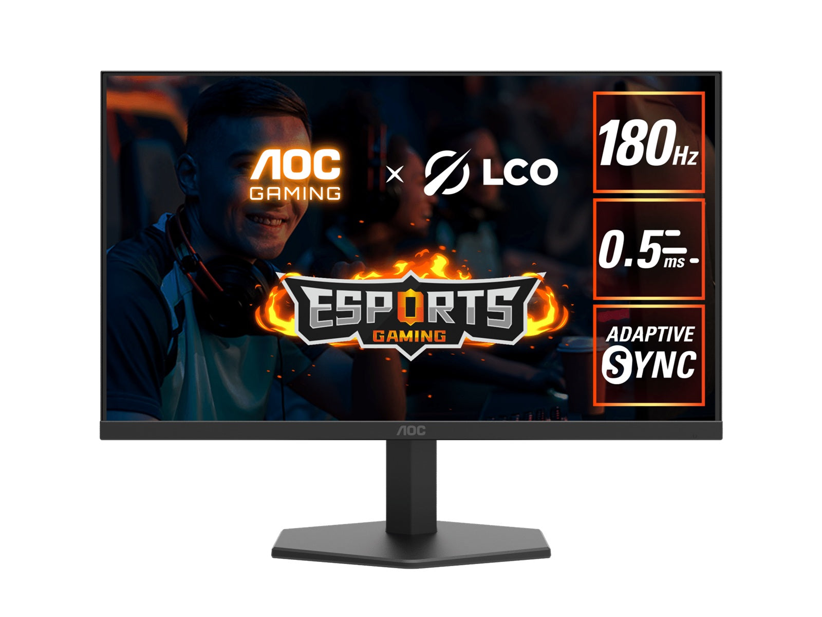 AOC 27'QHD,IPS,180Hz,1ms GtG / 0.5ms MPRT,HDR10,1H1DP, normal stand,Adaptive Sync,Low input lag,Gaming mode,Dial Point,Shadow Control,(LS)