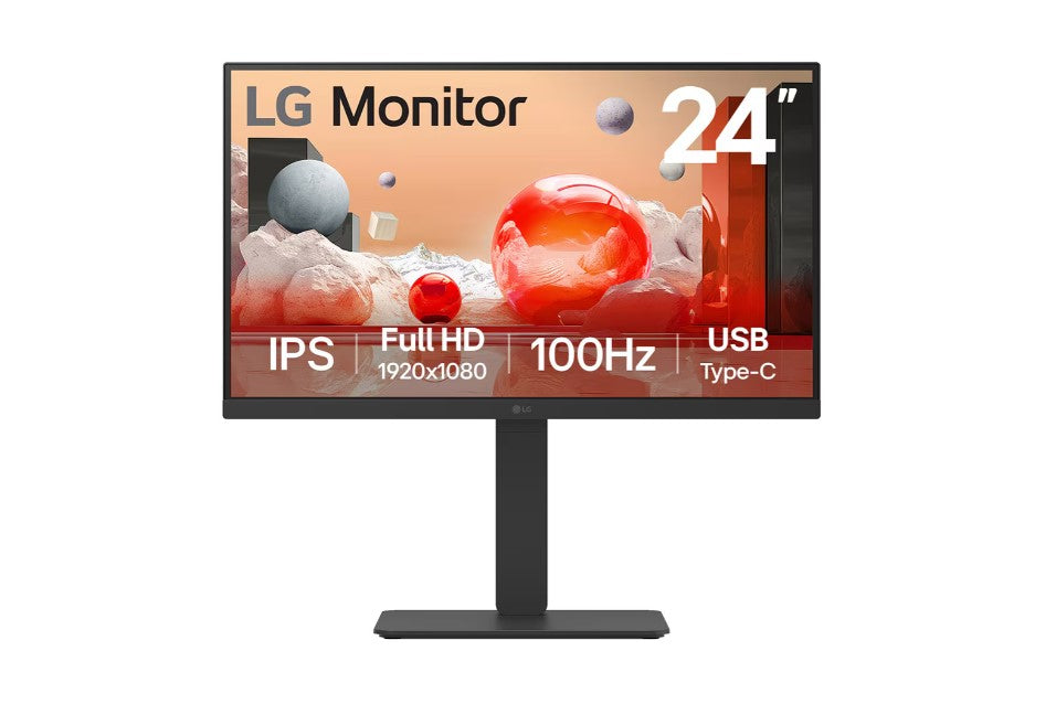 LG 24' FHD IPS Business FHD 1920x1080 16:9, USB Type-C , Height Adjustment Tilt Swivel Pivot VESA Display Port, HDMI, Speakers x 2, 3yrs Monitor