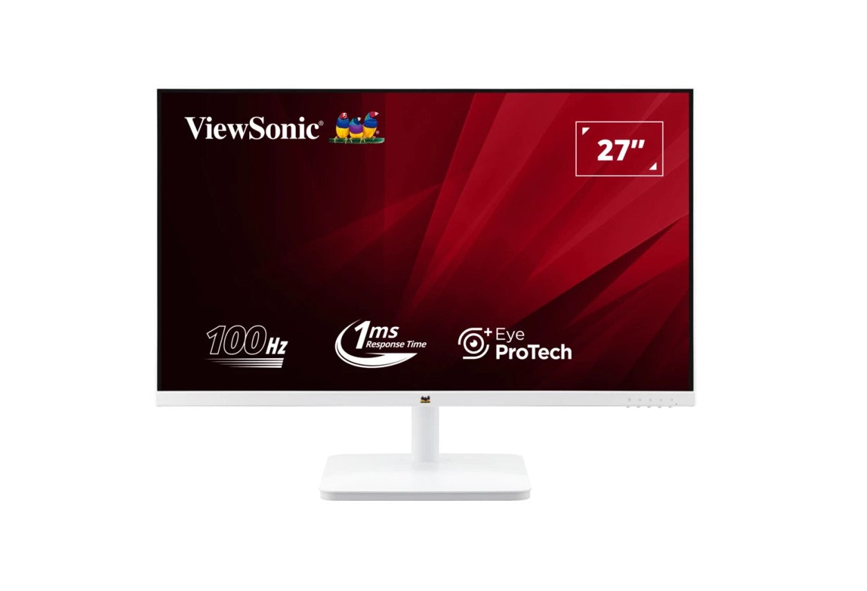 ViewSonic 27' White, Super Clear IPS, 4ms 100hz,Ultra Slim Bezel,FHD,HDMI,VGA,Adaptive Sync,VESA 100. 3Yrs AR,Office Business Monitor (LS),3YARW