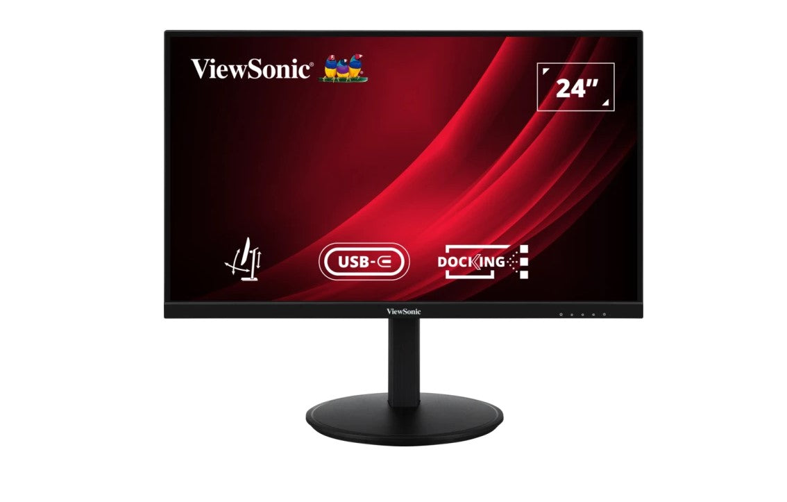 ViewSonic 24' Full HD Ergonomic Docking Monitor with USB-C 65w,USB 3.2 Hub,100hz,HDMI,DP,Ergonomics Height Adjust,Swivel,Pivot Advanced Wty,3YARW
