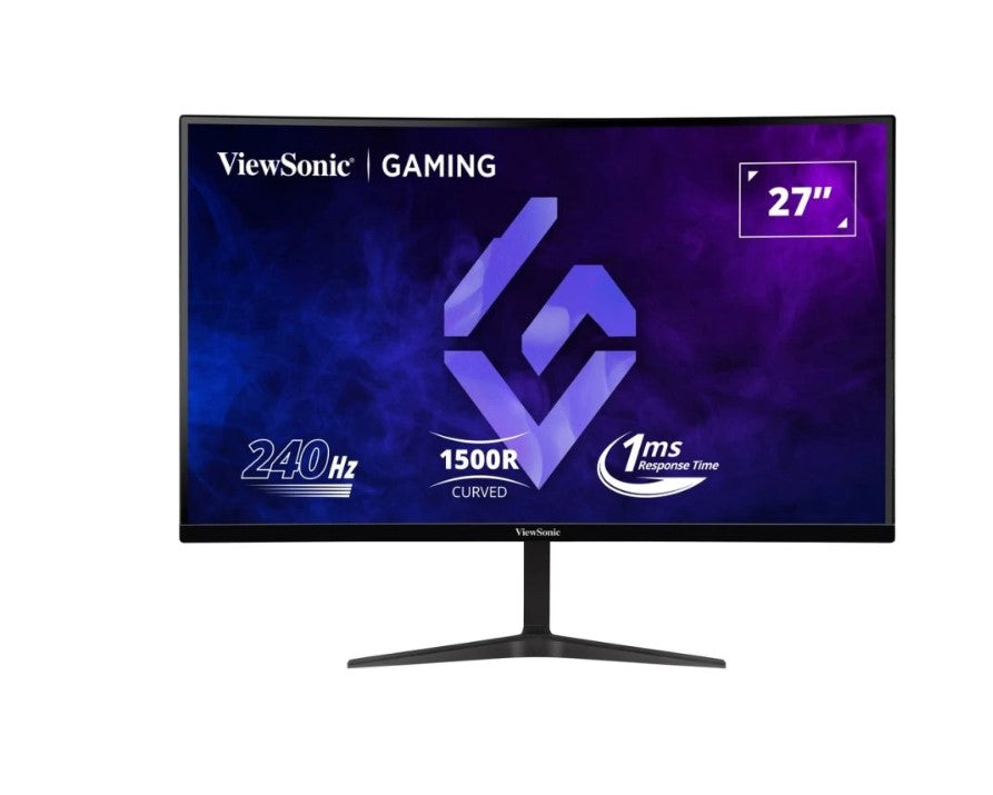 ViewSonic 27' Curved 240Hz 1ms FHD Ultra Smooth 1500R Adaptive - AMD Free Sync Premium, VX2719-PC-MHD Gaming Monitor,3YARW