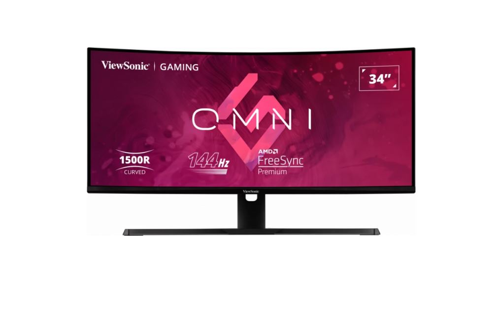 ViewSonic 34' Curved 3440x1440, 144Hz, 1500R , HDR10, Adaptive Sync, 2x HDMI, 2x DP, Speaker, VESA 100, VX3418-2KPC Office Gaming Ultra Wide Monitor