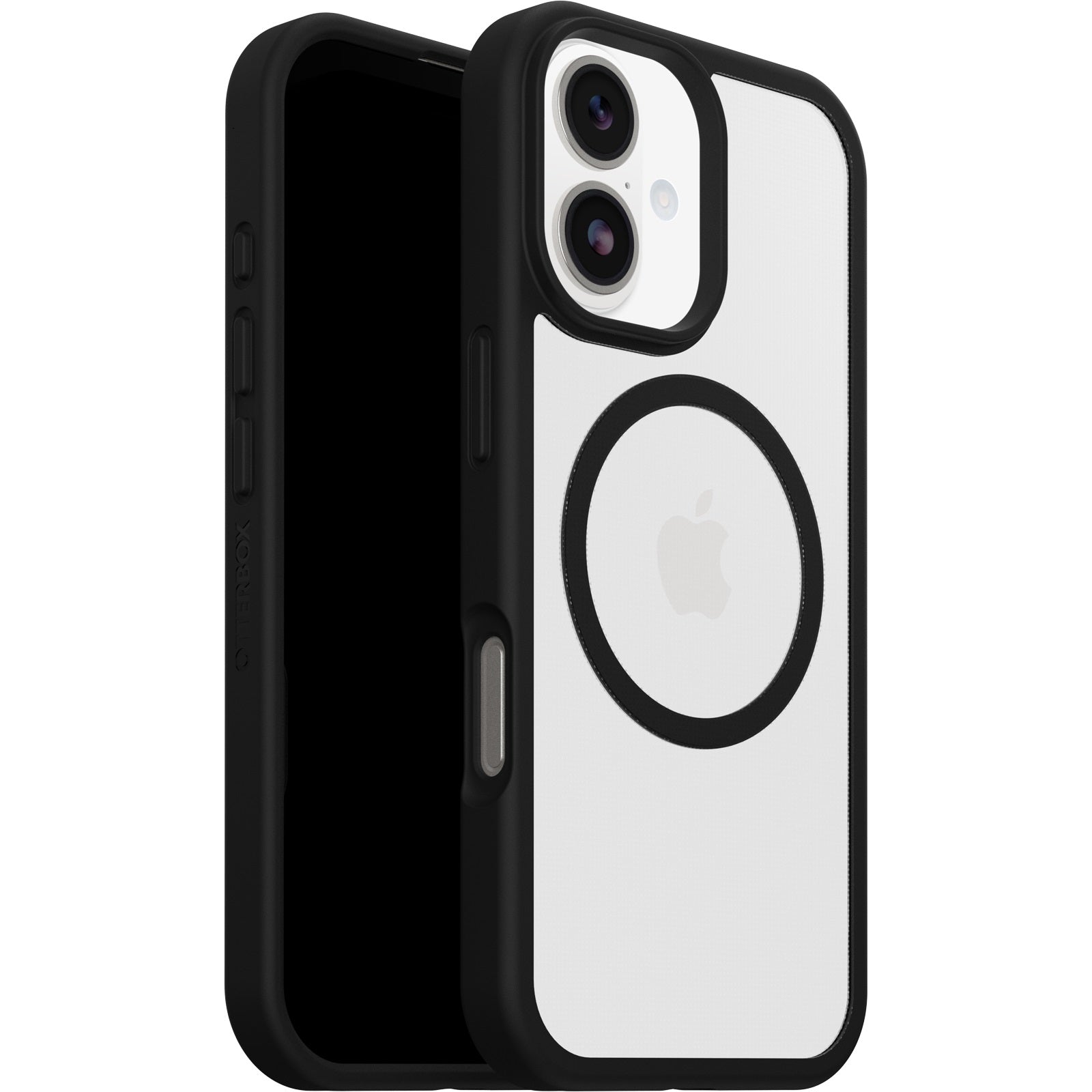 OtterBox React MagSafe Apple iPhone 17 (6.3') Case Black Crystal (Clear/Black) - (77-98591), DROP+ Military Standard, Raised Edges, 7 Years Warranty