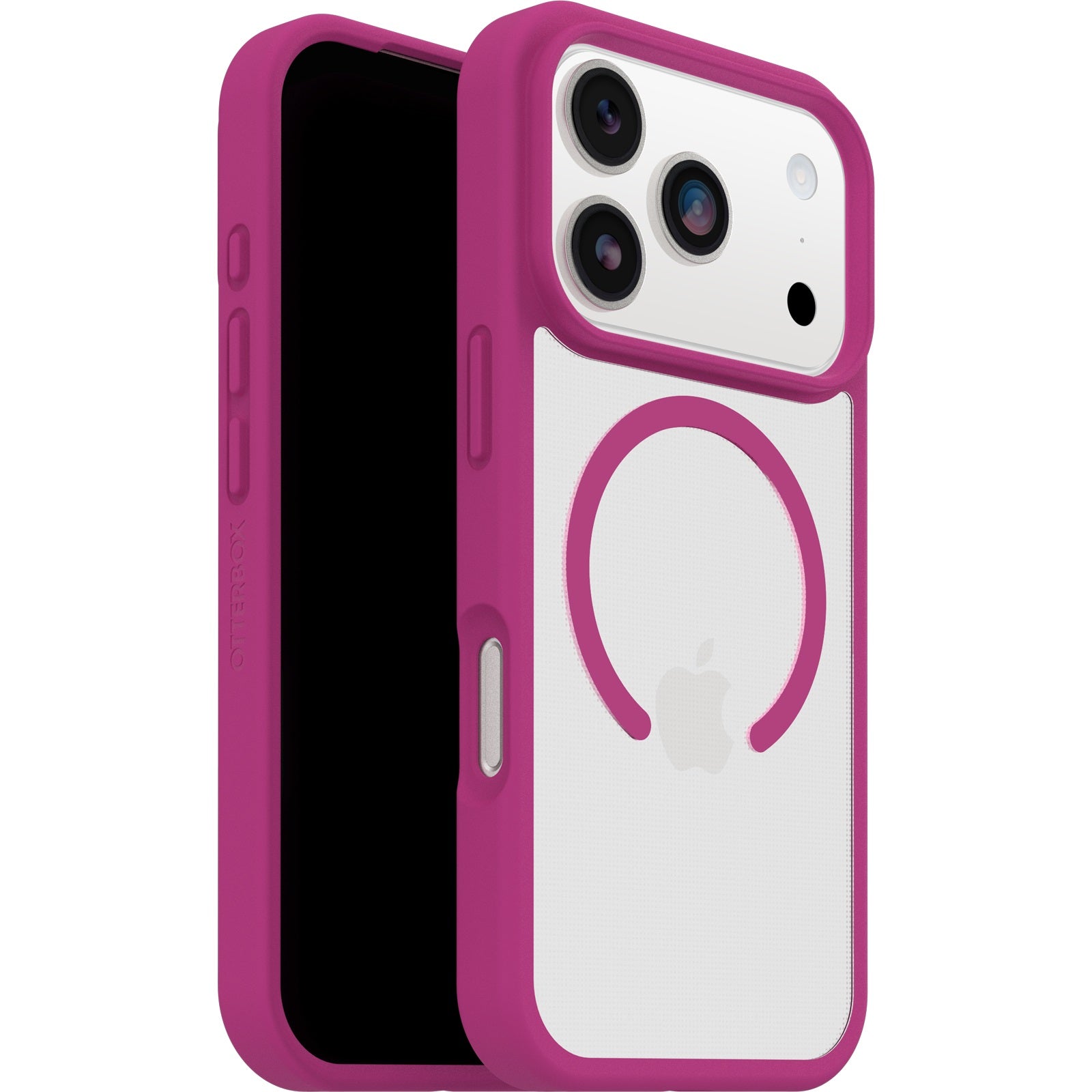 OtterBox React MagSafe Apple iPhone 17 Pro (6.3') Case Rose Crystal (Pink/Clear) - (77-98634), DROP+ Military Standard, Raised Edges, 7 Years Warranty