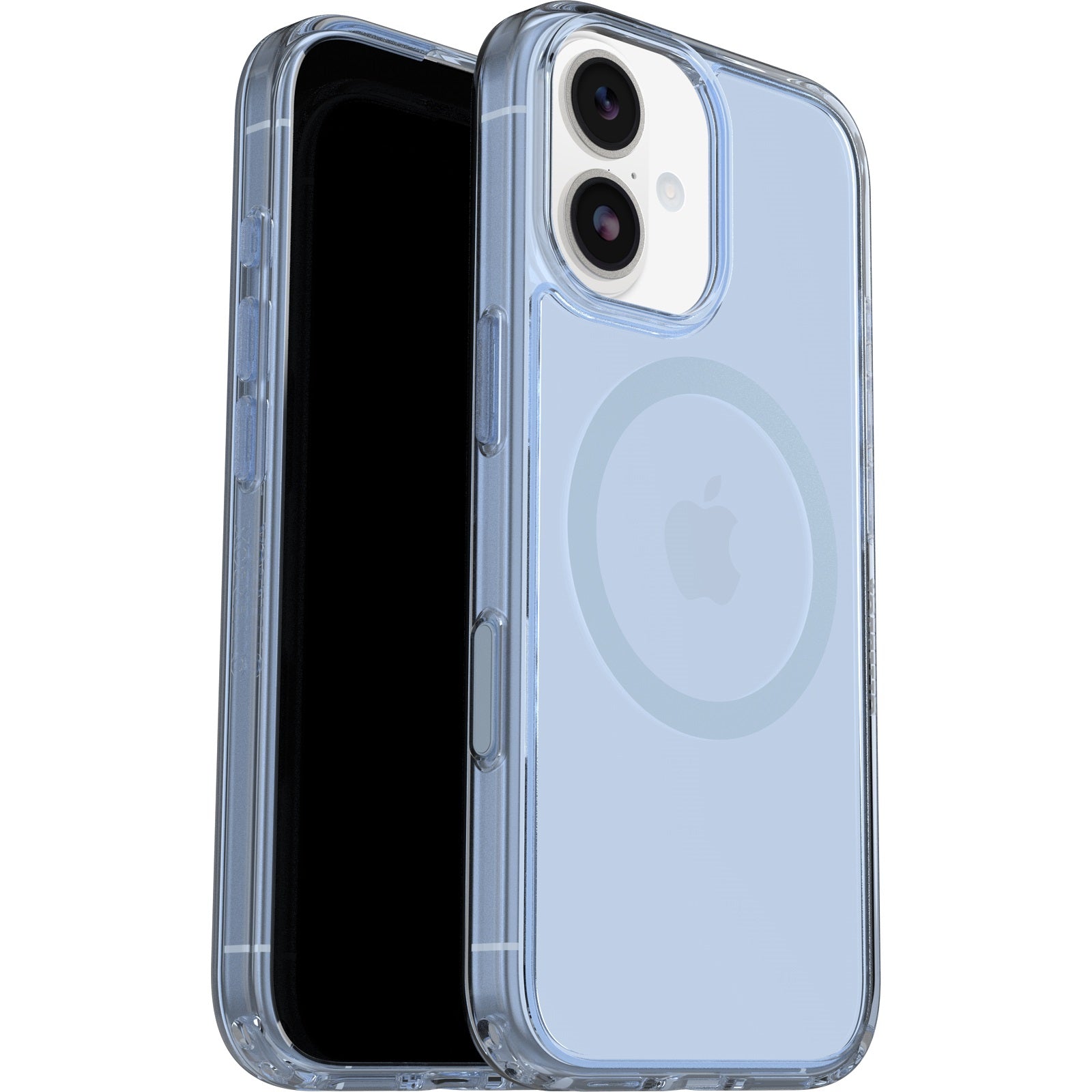 OtterBox Symmetry Clear MagSafe Apple iPhone 17 Case Blue Bliss (Clear) - (77-98799), DROP+ 3X Military Standard, Raised Edges, 7 Years Warranty