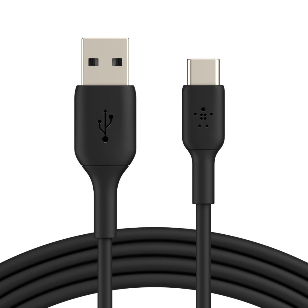 Belkin BoostCharge USB-C to USB-A Cable (3M) - Black (CAB001bt3MBK), 15W, 480Mbps,25K+ Bend, Samsung Galaxy,iPad,MacBook,Google, 2 Years Warranty