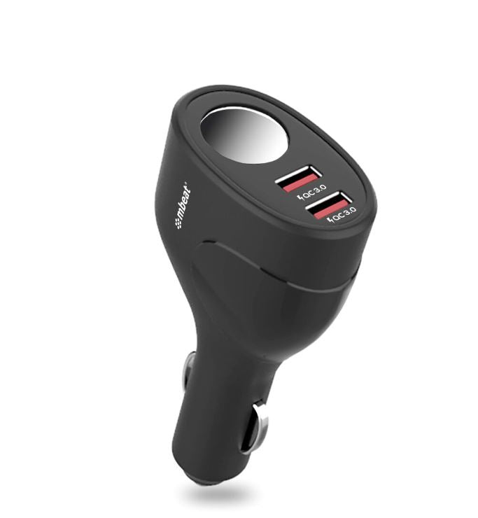 mbeat® Gorilla Power Dual Port QC3.0 Car Charger and Cigarette Lighter Extender