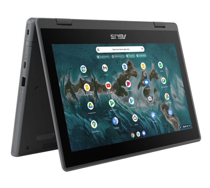 ASUS Chromebook Flip CR1 11.6' 2 in 1 Convertible 8MP & 720p Camera Pen Stylus,Touch Rugged Intel Celeron N4500 4GB 32GB Student Chrome OS WiFi6 1YR