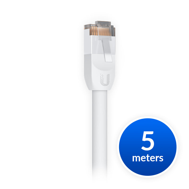Ubiquiti UniFi Patch Cable Outdoor 5M White, Single Unit, All-weather, RJ45 Ethernet Cable, Category 5e, 2Yr Warr