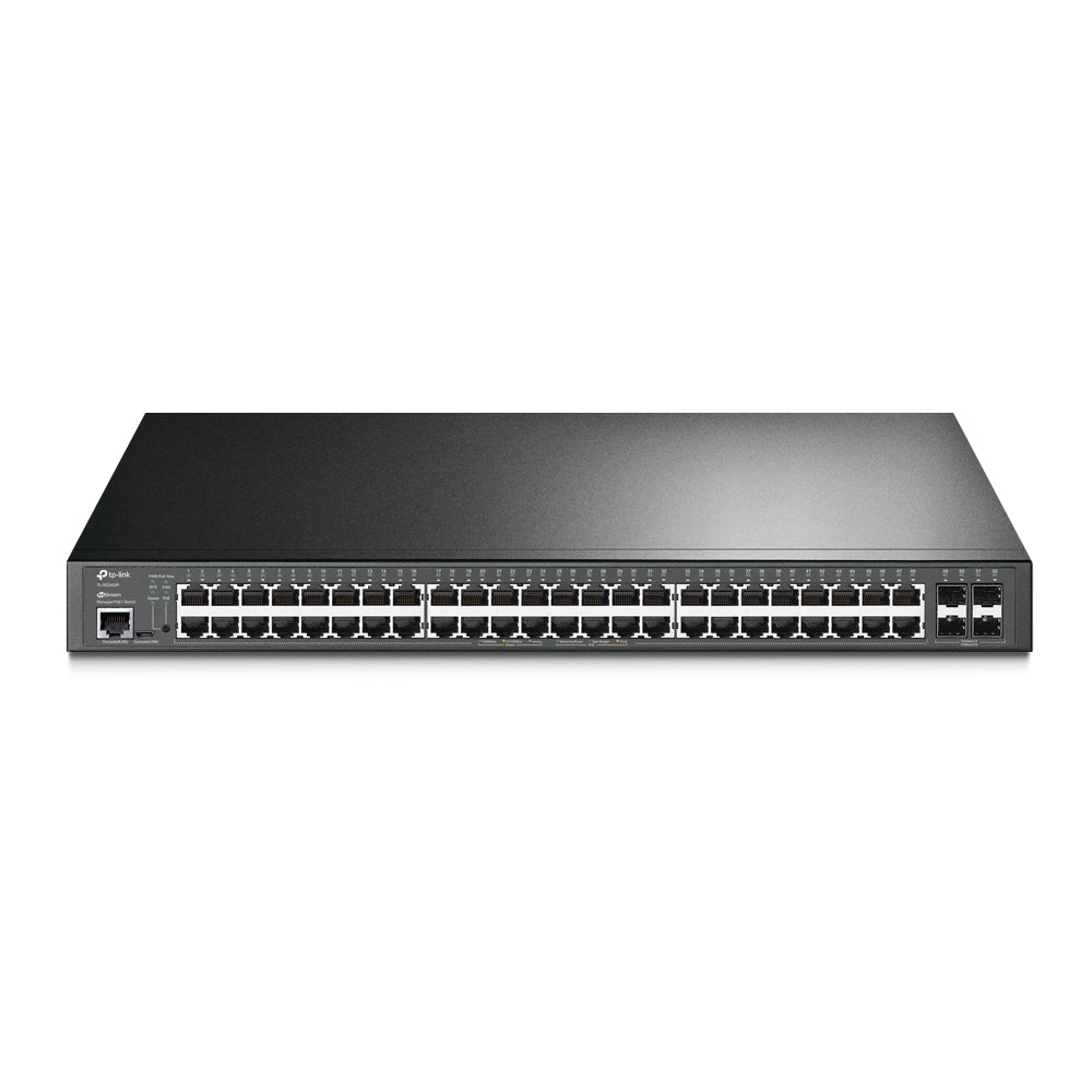 TP-Link SG3452P JetStream 52-Port Gigabit L2+ Managed Switch with 48-Port PoE+, 384W PoE Budget, Integrated into Omada SDN, 48× Gigabit PoE+ Ports, 4