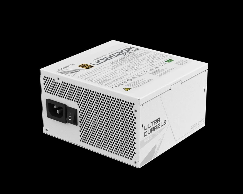Gigabyte UD850GM PG5 850W White ATX PSU Power Supply 80 PLUS GOLD Fan Type 120mm Hydraulic Bearing(HYB)fan 100,000 hours