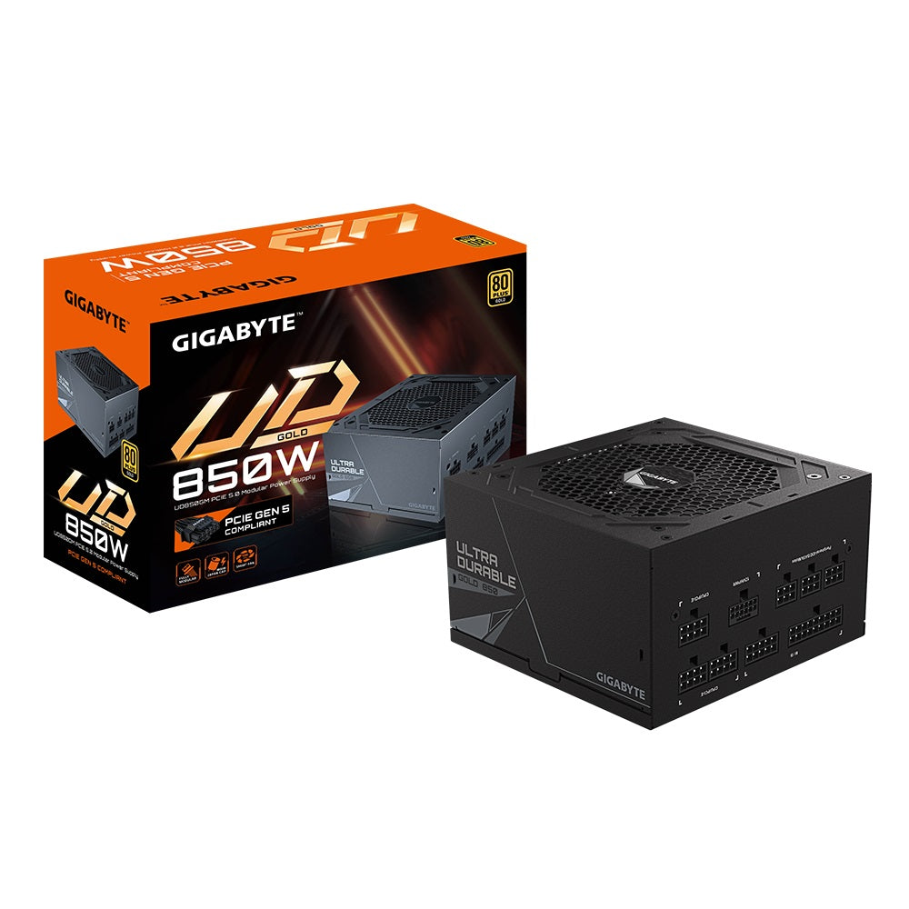 Gigabyte UD850GM PG5 (rev. 2.0) 850W ATX PSU Power Supply 80 PLUS GOLD Fan Type 120mm Hydraulic Bearing(HYB)fan 100,000 hours