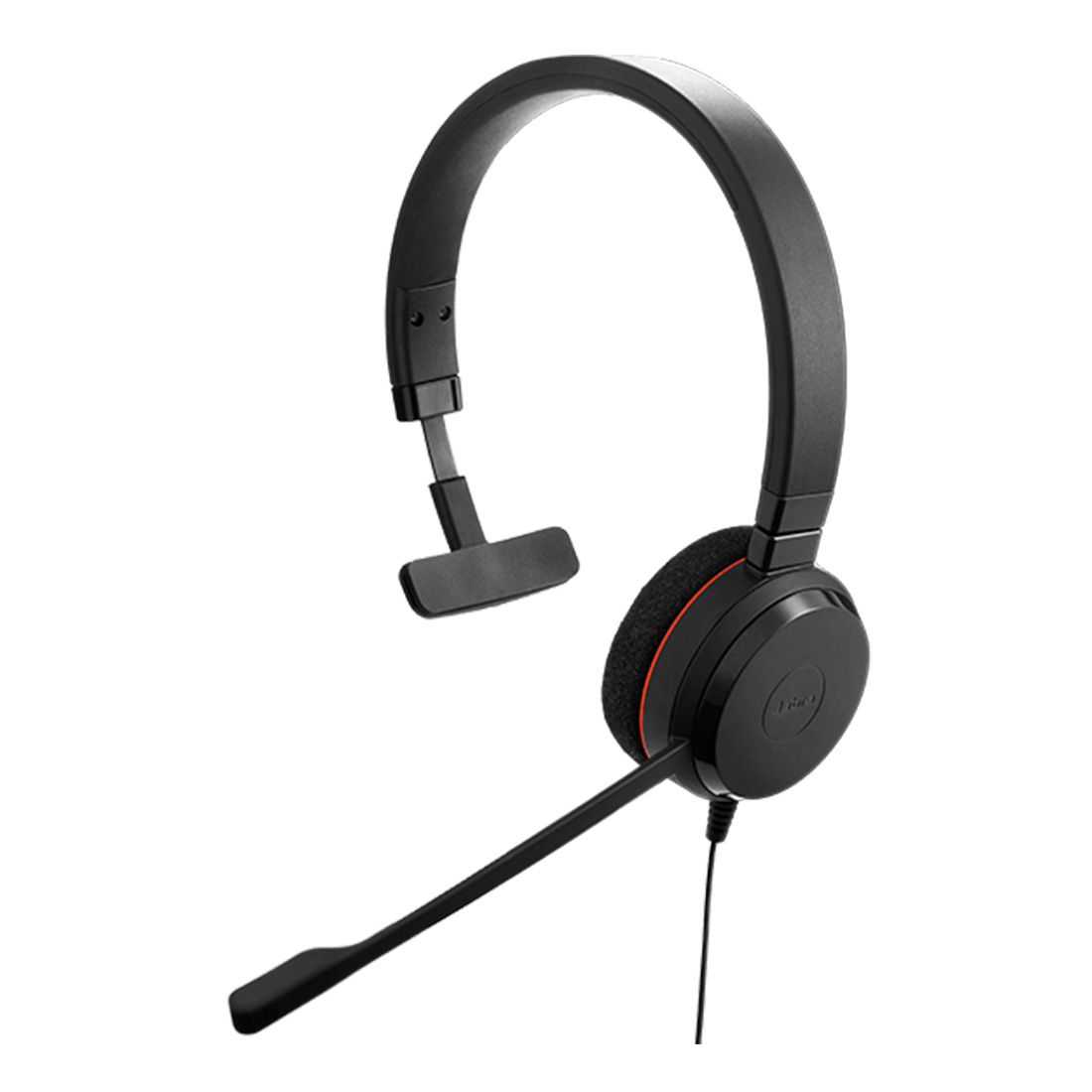 Jabra Evolve2 20SE MS Mono USB-A Headset, Plug-and-play, Noise-cancelling, Clearer Conversation, Manage 0s Easily, Leatherette Ear Cushions