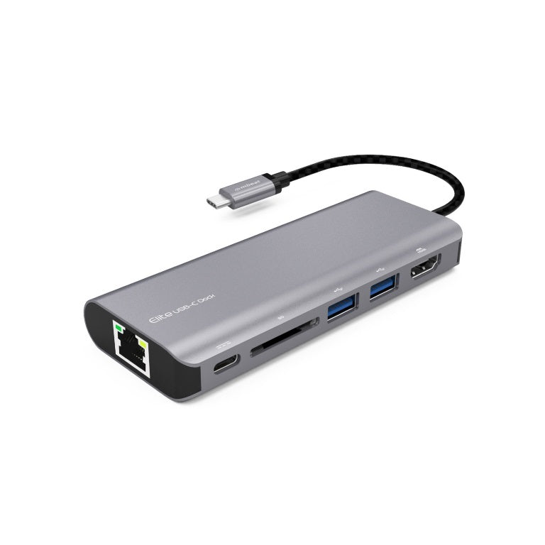mbeat® 'Elite' USB Type-C Multifunction Dock - USB-C/4k HDMI/LAN/Card Reader/Aluminum Casing/Compatible with MAC/Desktop PC Notebook Laptop Devices