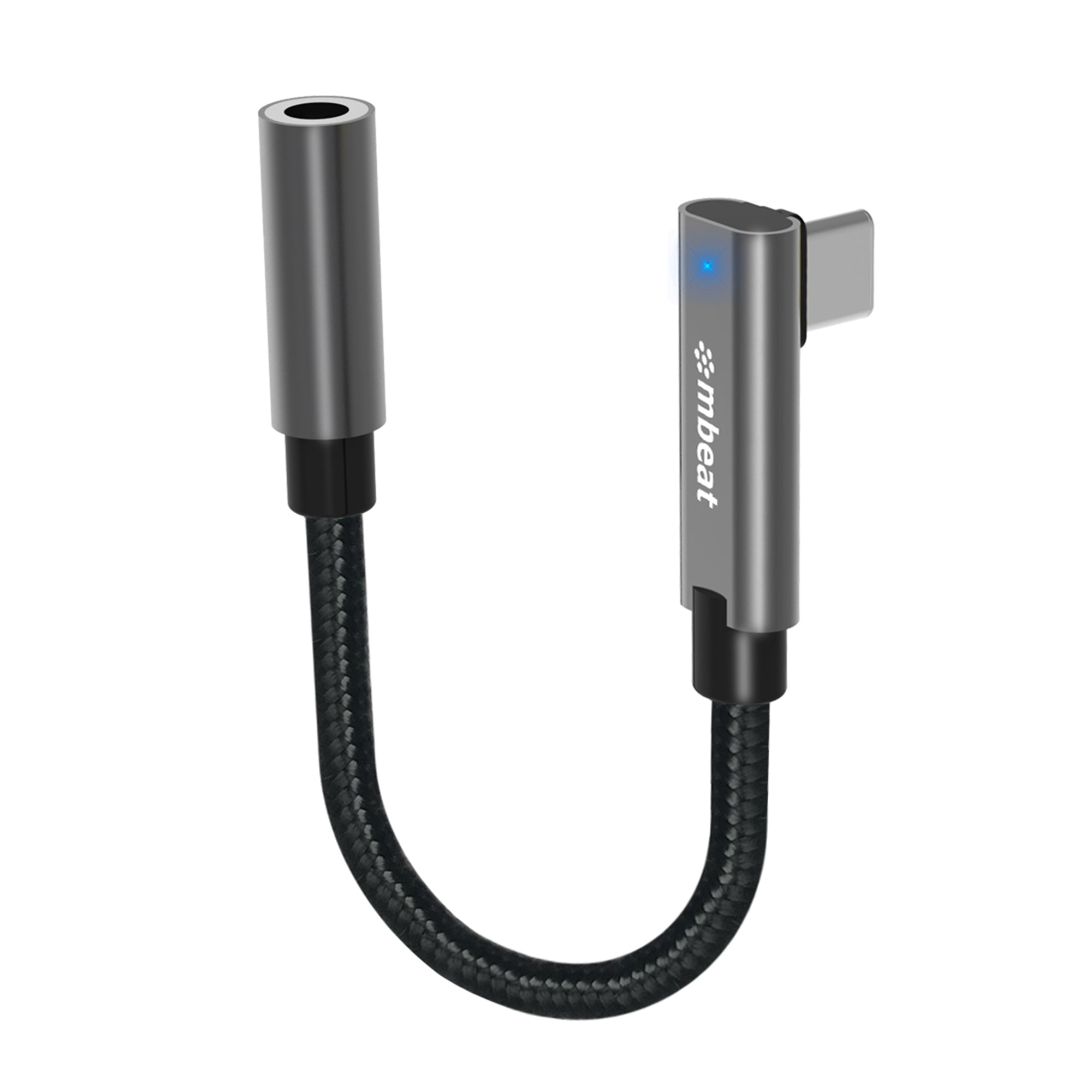 mbeat Elite USB-C to 3.5mm Audio Adapter - Add Headphone Audio Jack to USB-C Computers, Laptops, Notebooks, Tablets, Smartphones - Space Grey