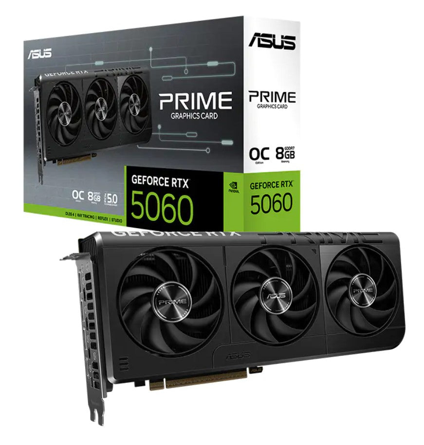 ASUS nVidia GeForce PRIME-RTX5060-O8G RTX 5060 8GB GDDR7 Graphics Card