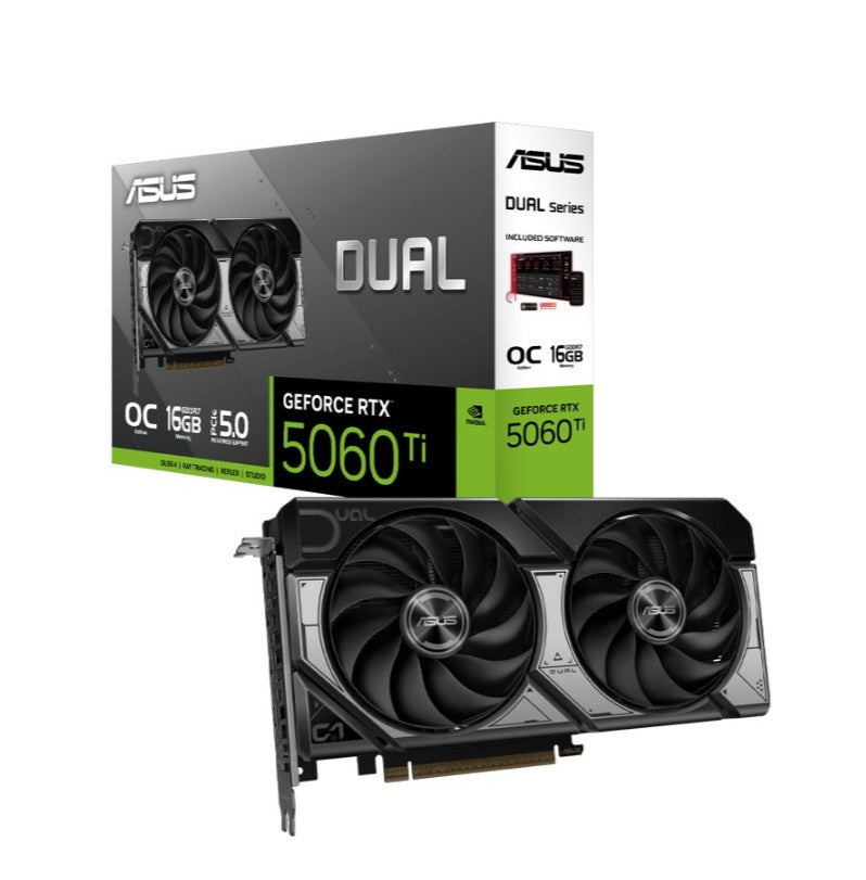 ASUS nVidia GeForce DUAL-RTX5060TI-O16G-16GB GDDR7 767 TOPs 28 Gbps