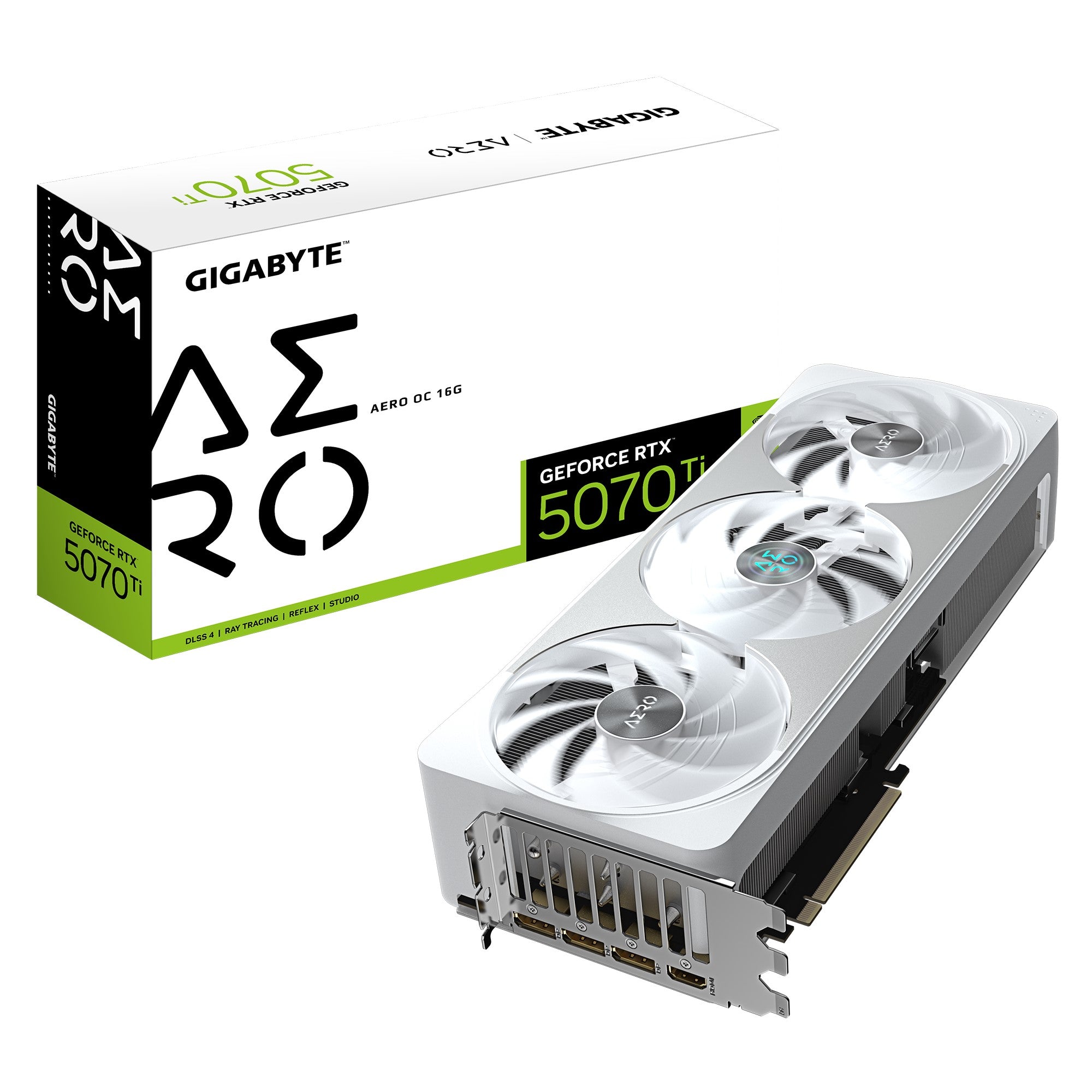 Gigabyte GV-N507TAERO OC-16GD, GeForce RTX™ 5070 Ti, CUDA 8960, 16 GB, GDDR7, PCI-E 5.0, 750W, HDMI 2.1b x1