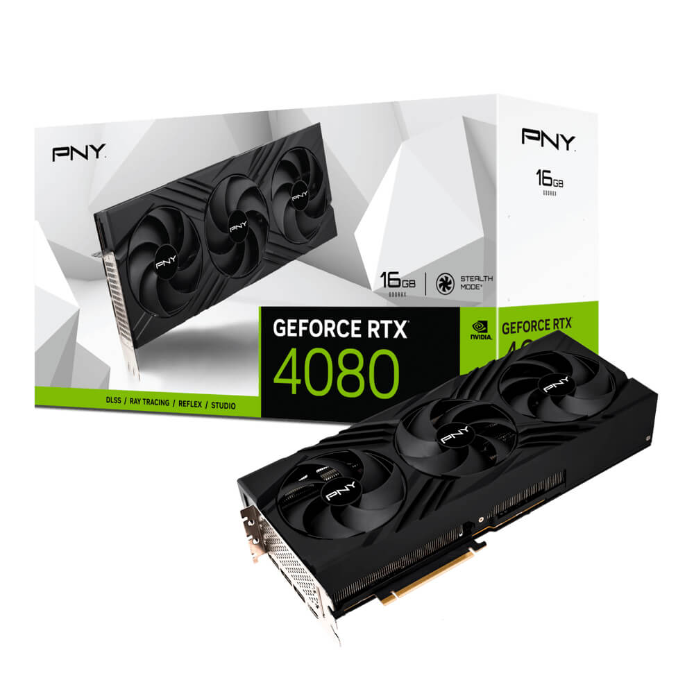 PNY GeForce RTX 4080 16GB GDDR6X TF VERTO Triple Fan 9728 Cude Cores 23Gbps 2205/2505 Mhz 3x DP 1x HDMI 2.1