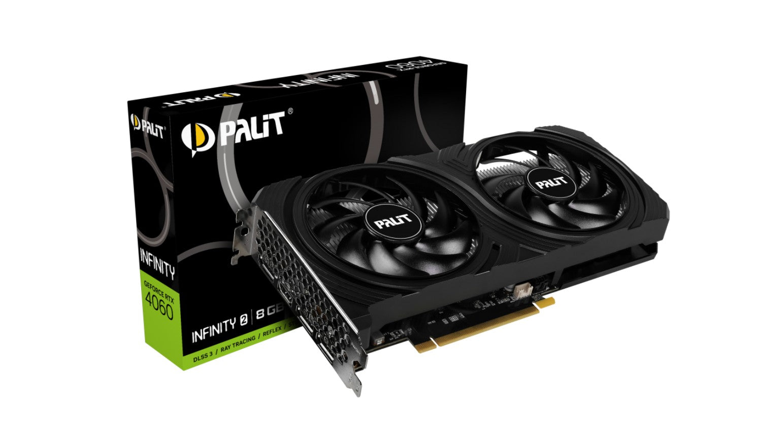 PALIT RTX4060 INFINITY 2 8GB GDDR6 128bit 3-DP HDMI NE64060019P1-1070L 2.1a Maximum Digital Resolution 4K at 240Hz or 8K at 60Hz with DSC, HDR