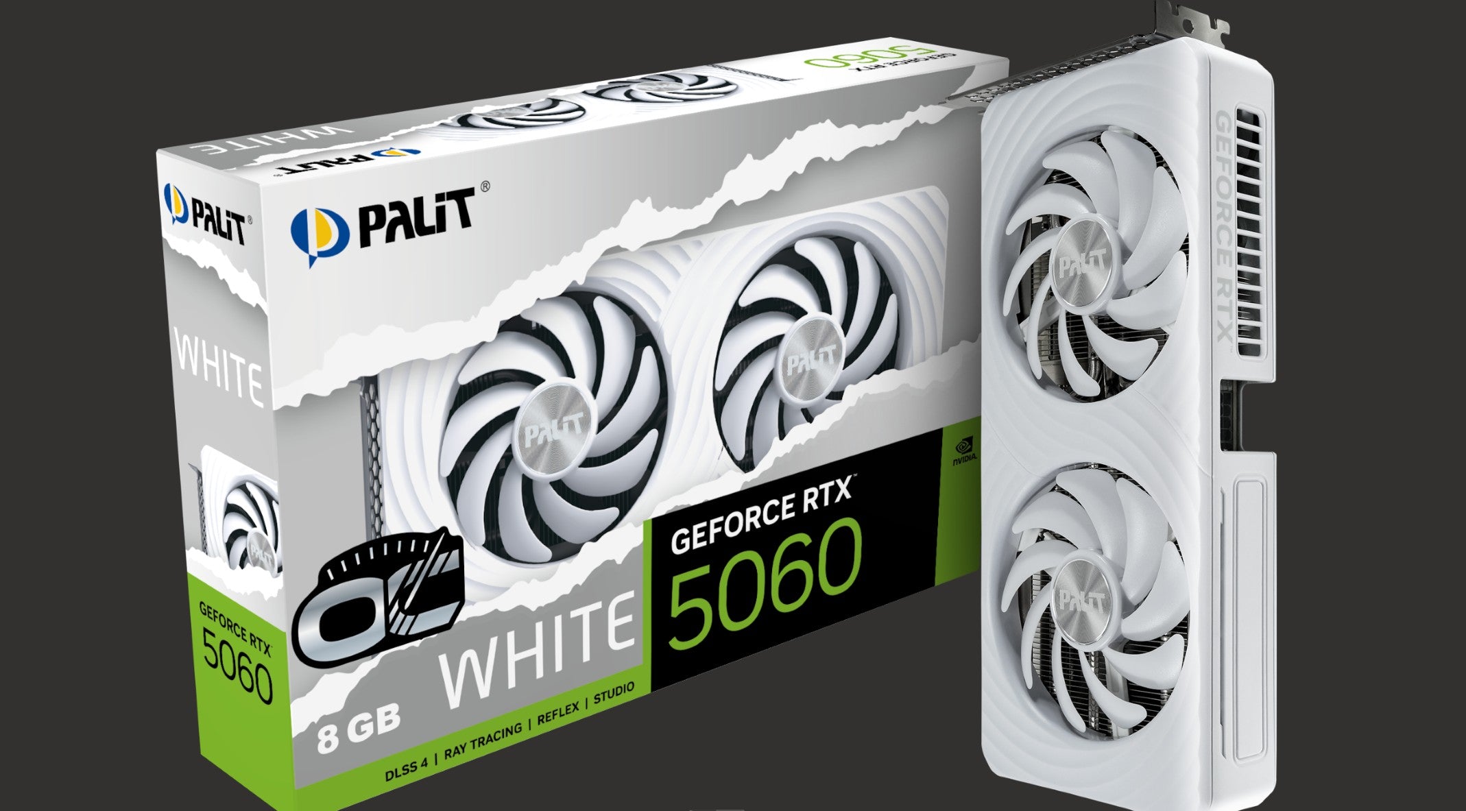 PALIT RTX5060 WHITE OC 8GB GDDR7 128bit 3-DP HDMI NE75060U19P1-GB2063M
