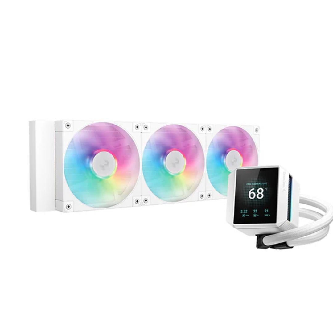 DeepCool  MYSTIQUE 360 WH ARGB High-Performance Liquid Coolers, 5th Gen Pump 360mm Radiator ,  2.8' 640x480 TFT Screen