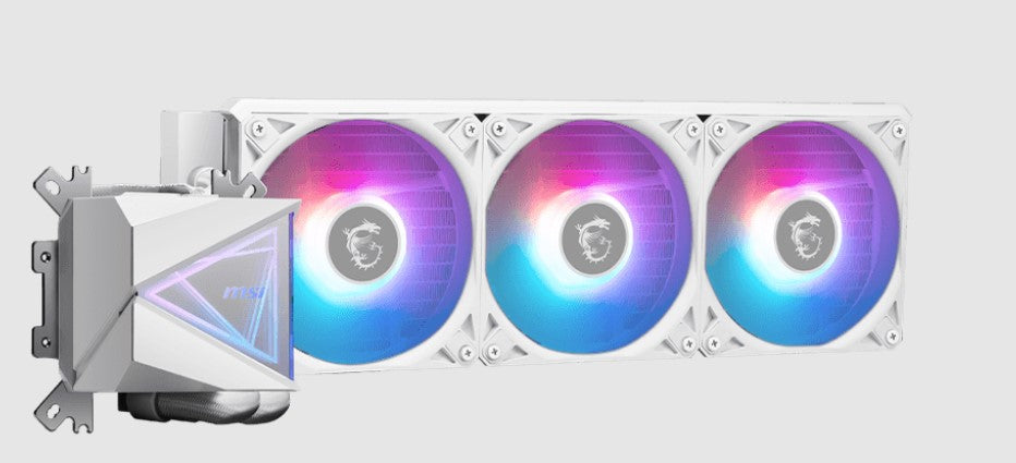 MSI MAG CORELIQUID I360 White Liquid CPU Cooler, LGA 1150/1151/1155/1156/1200/1700+ Next gen AM5/AM4 3y warranty